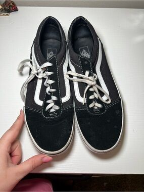 Vans Black & White Old Skool Low-Top Sneakers